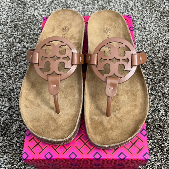 Tory Burch Shoes - Tory Burch Brown Miller Cloud Sandal, NWT